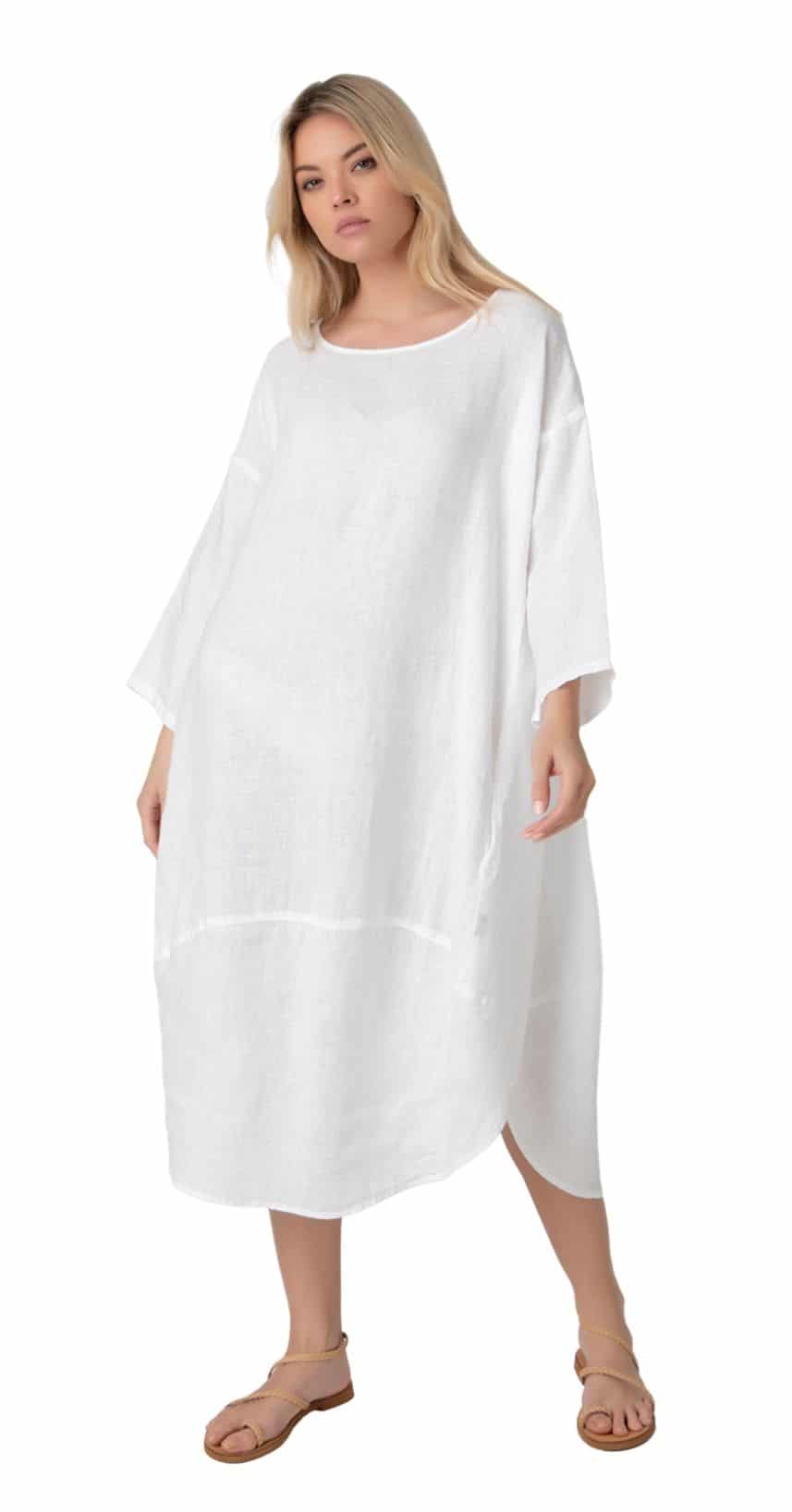 Φόρεμα Boho Λευκό-My Boutique