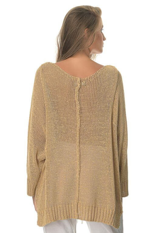 Μπλούζα Γυναικεία Sweater Χρυσή-My Boutique