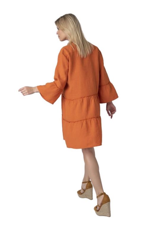 Orange Boho Dress-My Boutique