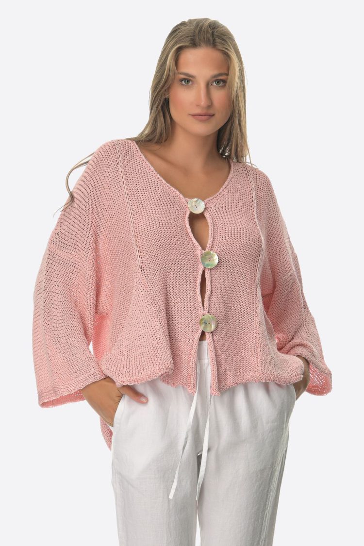 Women's Pink Cardigan-My Boutique