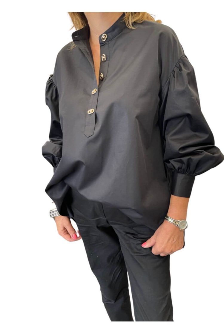 Women's Shirt With MAO Collar-My Boutique