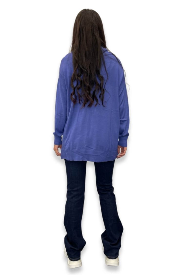 Women's Oversized Sweater Blue-My Boutique