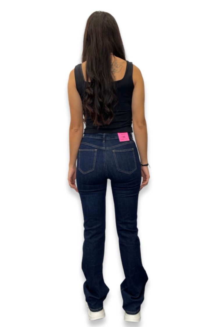 Women's Bell Bottom Jeans Dark Blue-My Boutique
