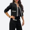 Σακάκι Γυναικείο Κοστουμιού Κοντό Μαύρο-My Boutique