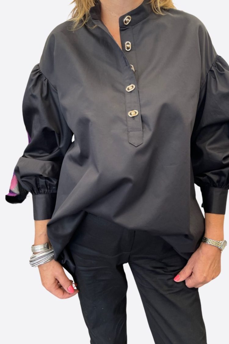 Women's Shirt With MAO Collar-My Boutique