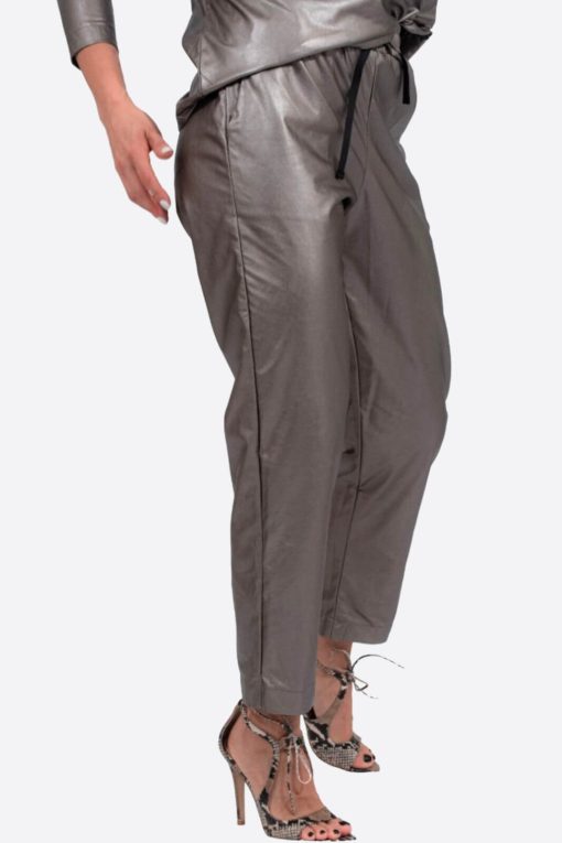 Set Women's Pants & Blouse Silver-My Boutique