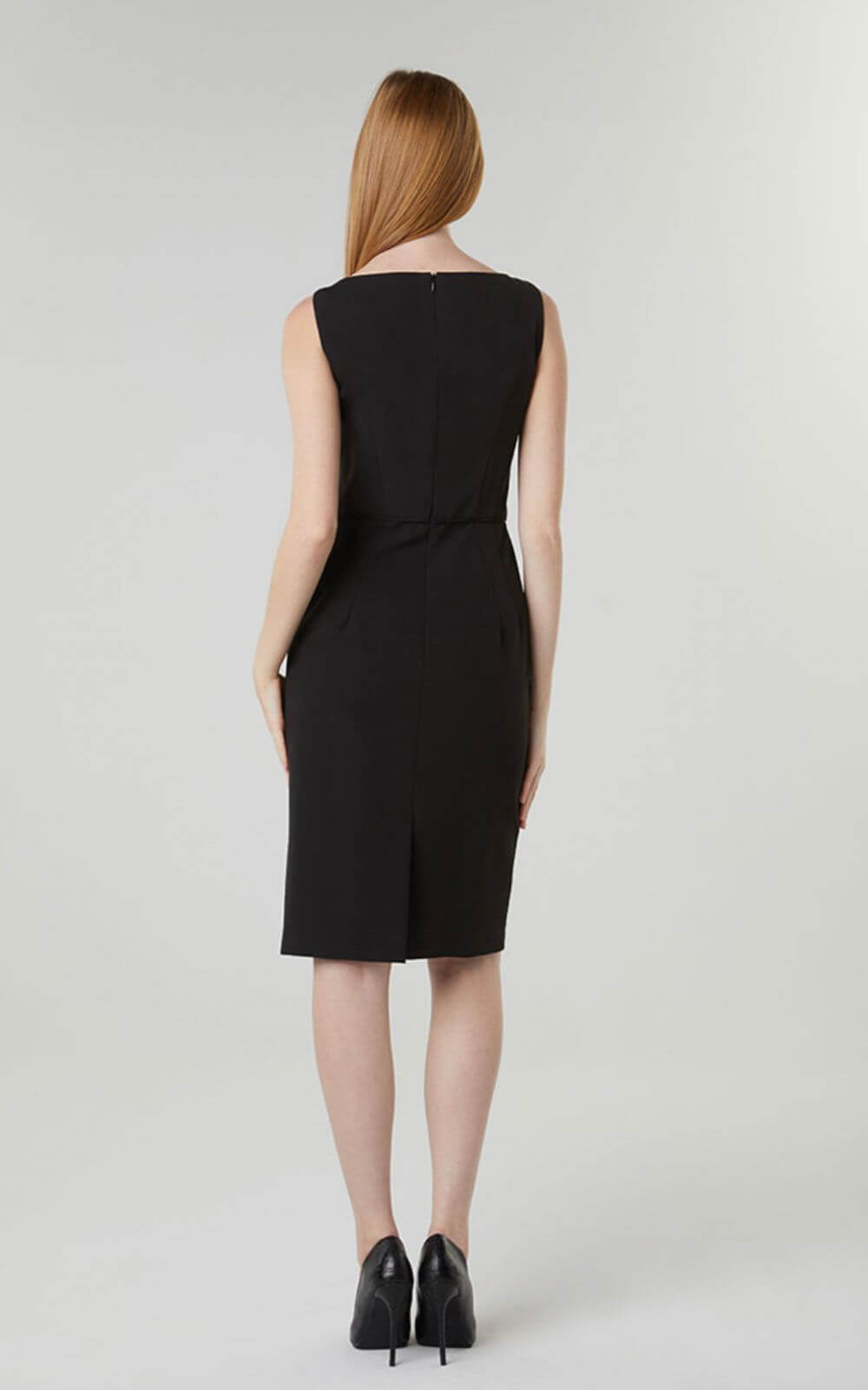Φόρεμα Εφαρμοστό Ελαστικό Κρεπ Μαύρο-My Boutique