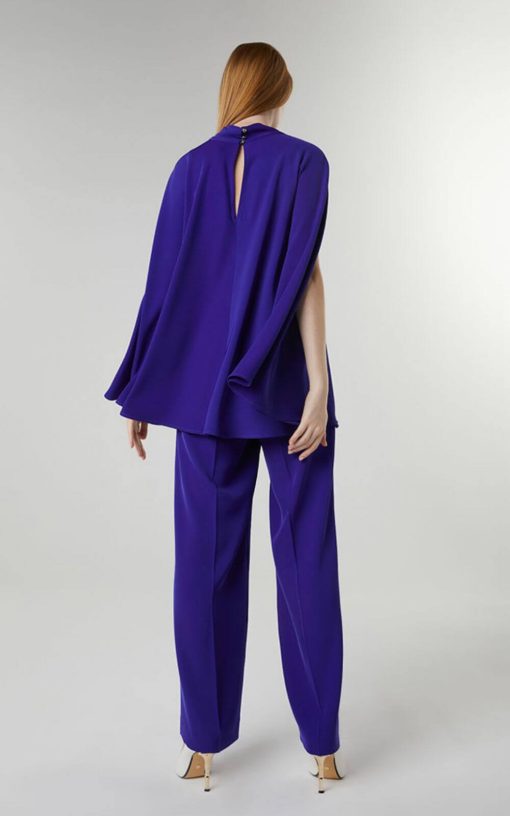 Women's Blouse-Purple Scarf-My Boutique