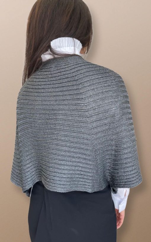 Silver Knitted Women's Cardigan-My Boutique