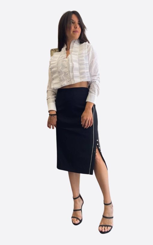 Elastic Crepe Skirt-My Boutique