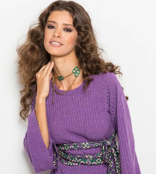 Purple Midi Dress-My Boutique