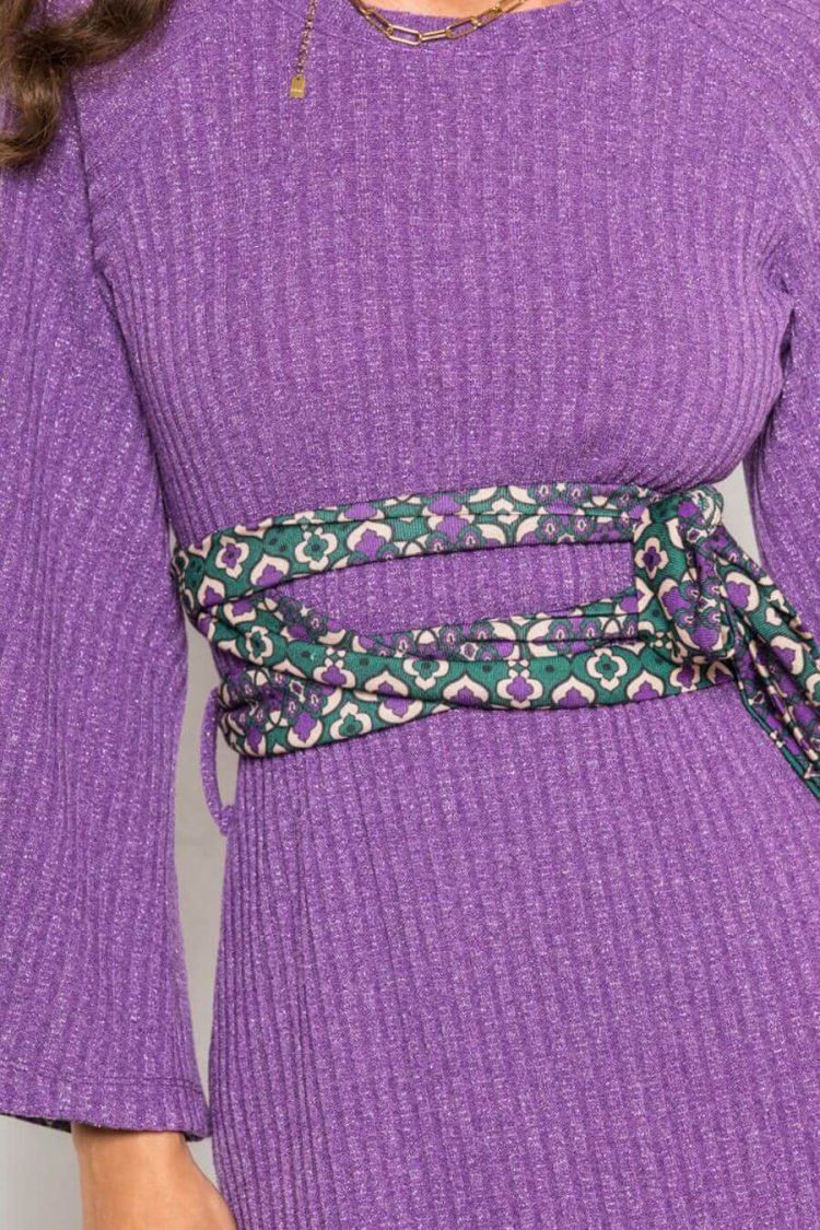 Purple Midi Dress-My Boutique