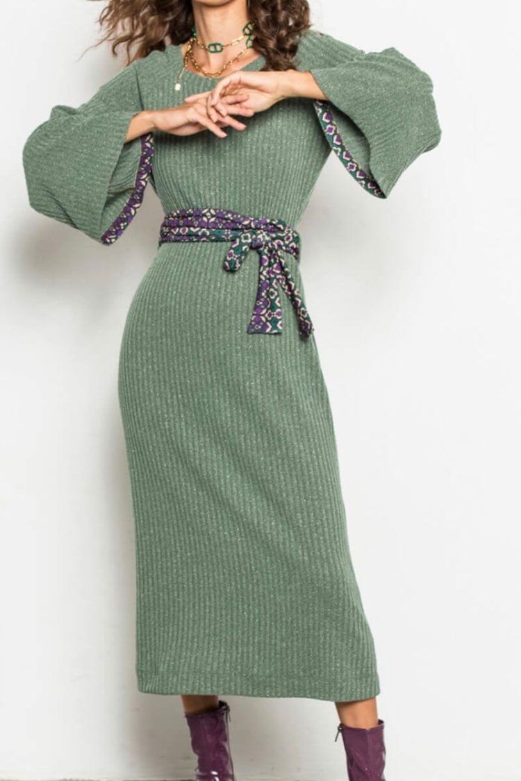 Φόρεμα Μίντι Πράσινο-My Boutique