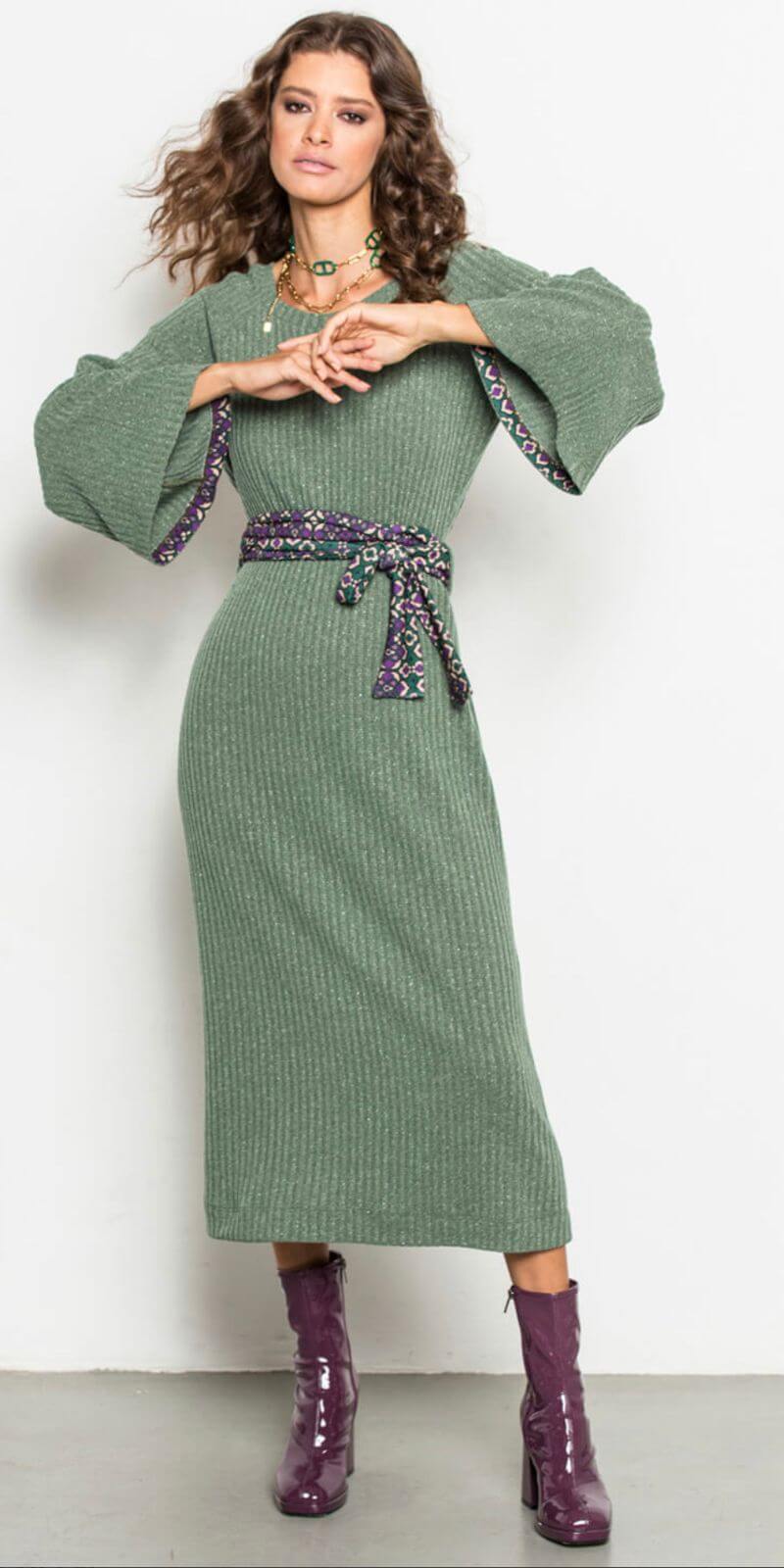 Φόρεμα Μίντι Πράσινο-My Boutique
