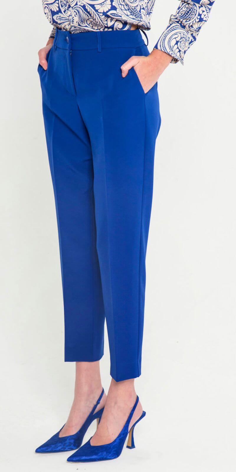 Παντελόνι Γυναικείο Σε Ίσια Γραμμή – XXXL, Royal Blue-My Boutique