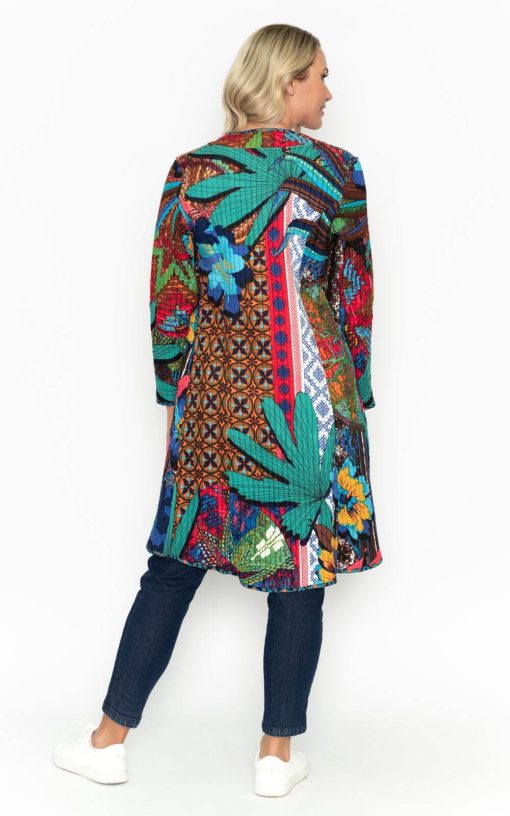 Women's Double Face Printed Coat-My Boutique