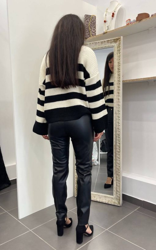 Women's Leather Pants Black-My Boutique