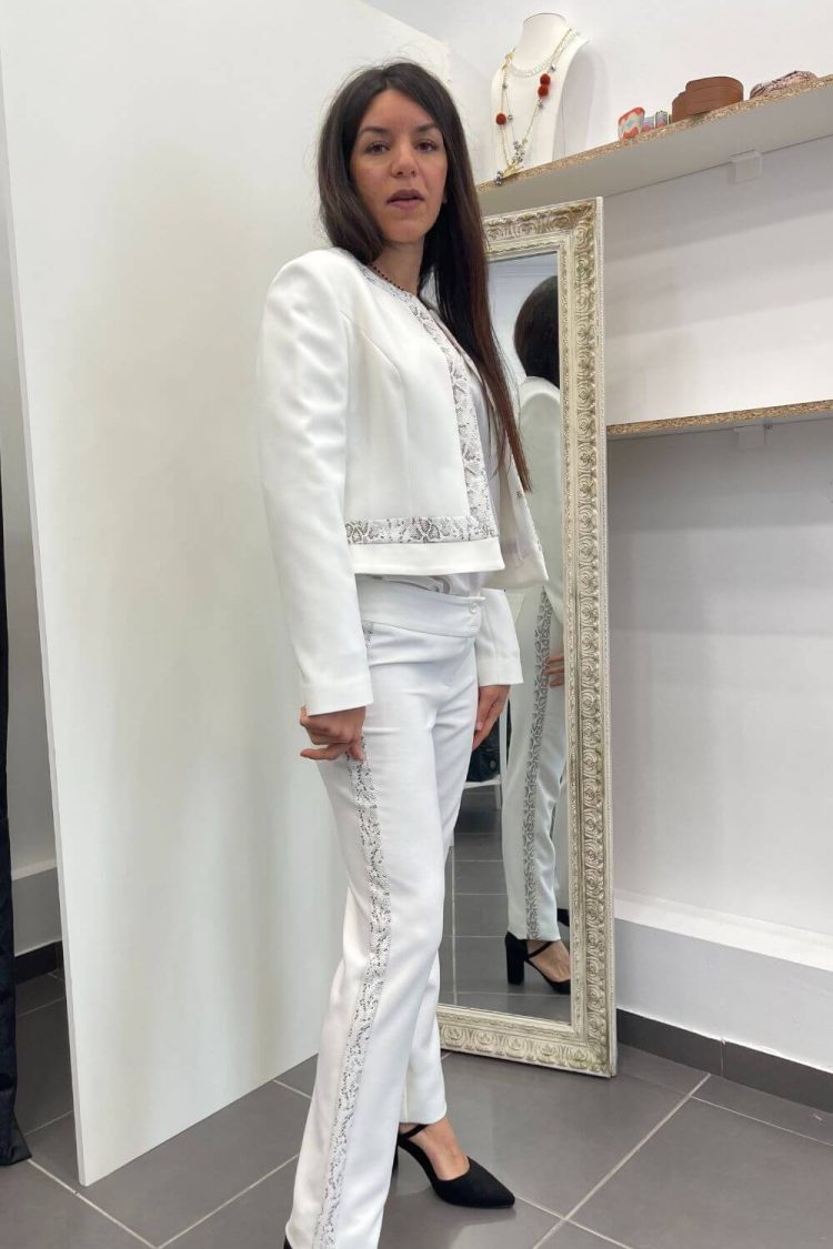 Women's Jacket Jupe White-My Boutique