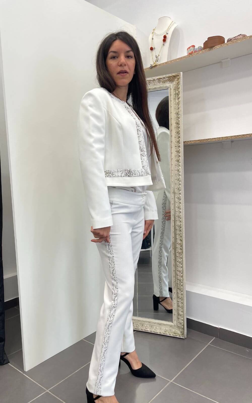 Σακάκι Γυναικείο Jupe White-My Boutique