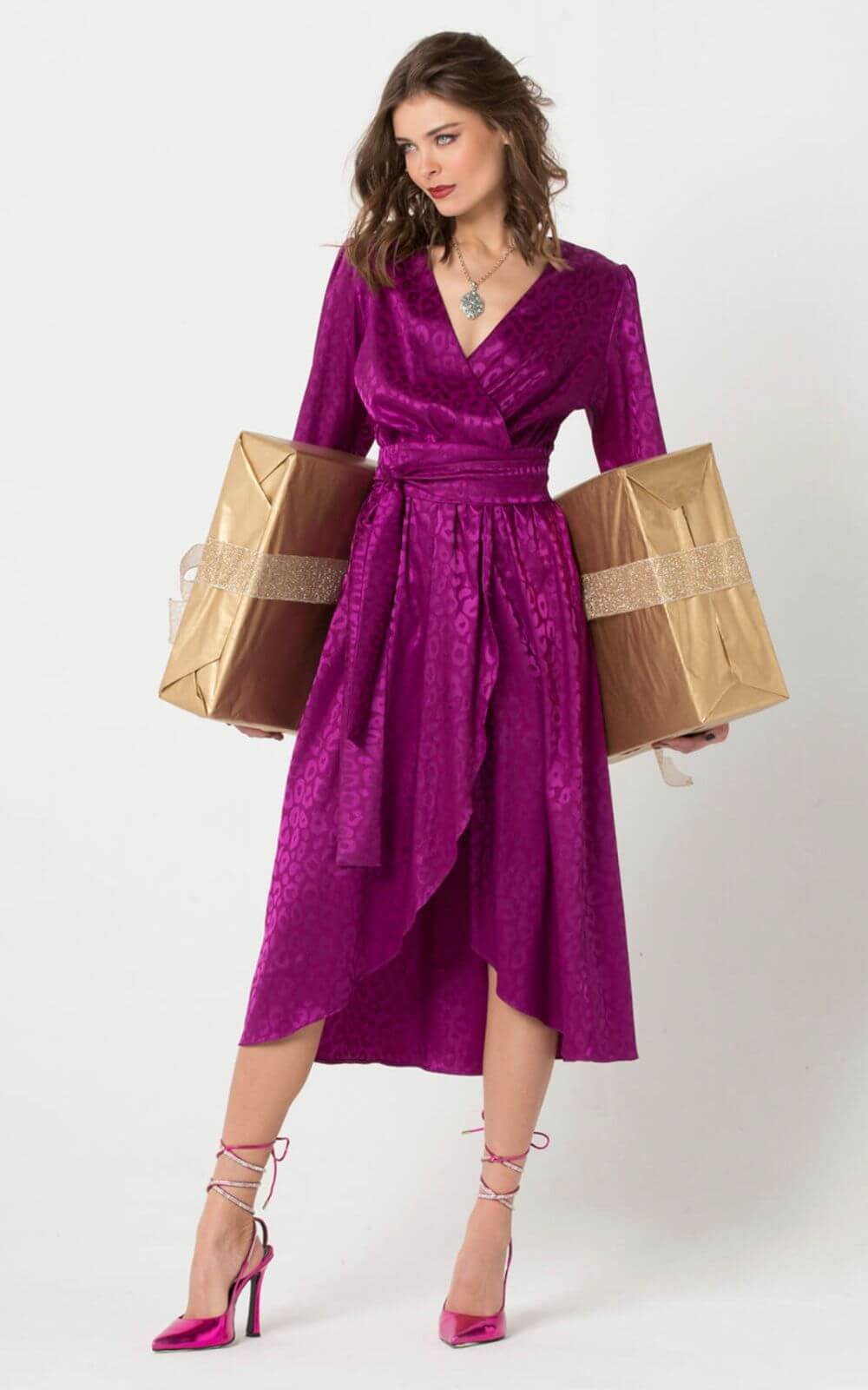 Φόρεμα Με Σατινέ Υφή-My Boutique