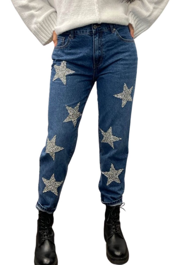 Women's Jeans With Rhinestones-My Boutique