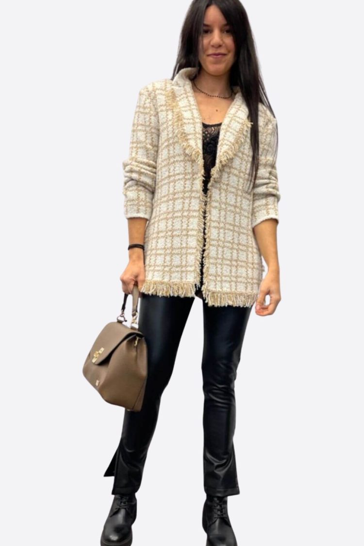 Cardigan Women's Knitted Jacket With Pads-My Boutique