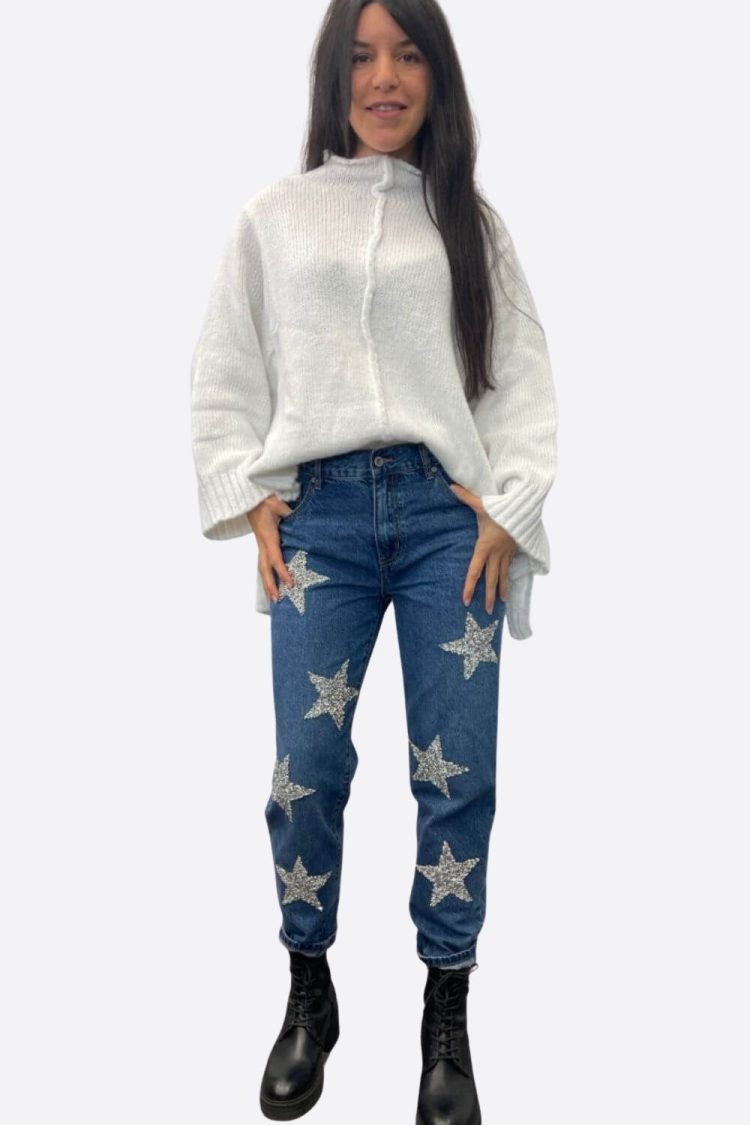 Women's Jeans With Rhinestones-My Boutique