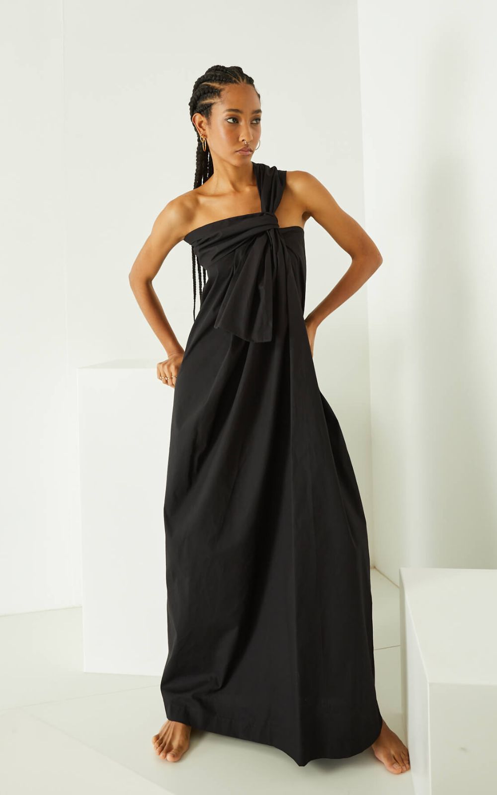Φόρεμα Maxi Μαύρο Πολυμορφικό-My Boutique