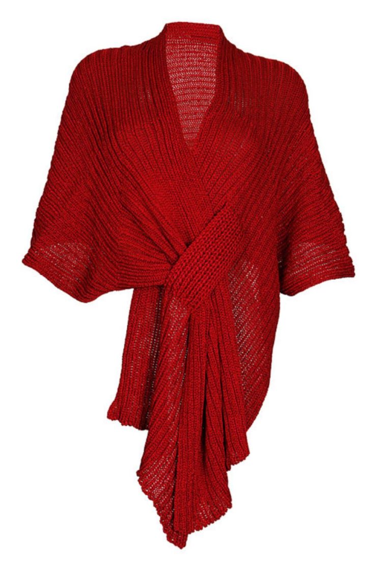 Red-My Boutique Women's Knitted Cardigan