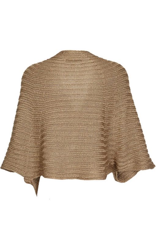 Camel-My Boutique Women's Knitted Cardigan