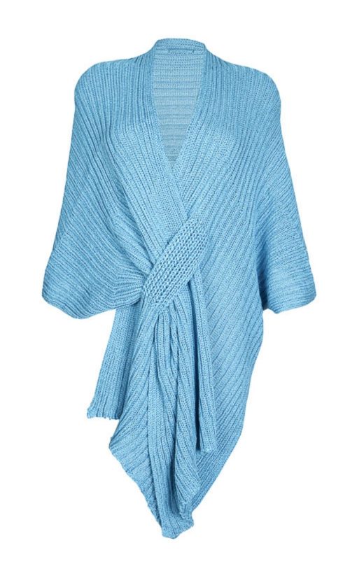 Women's Turquoise Knitted Cardigan-My Boutique