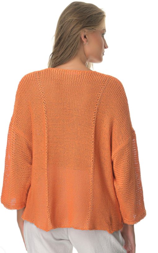 Orange-My Boutique Women's Knitted Cardigan