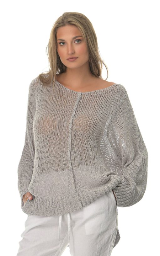 Women's Sweater Light Grey-My Boutique