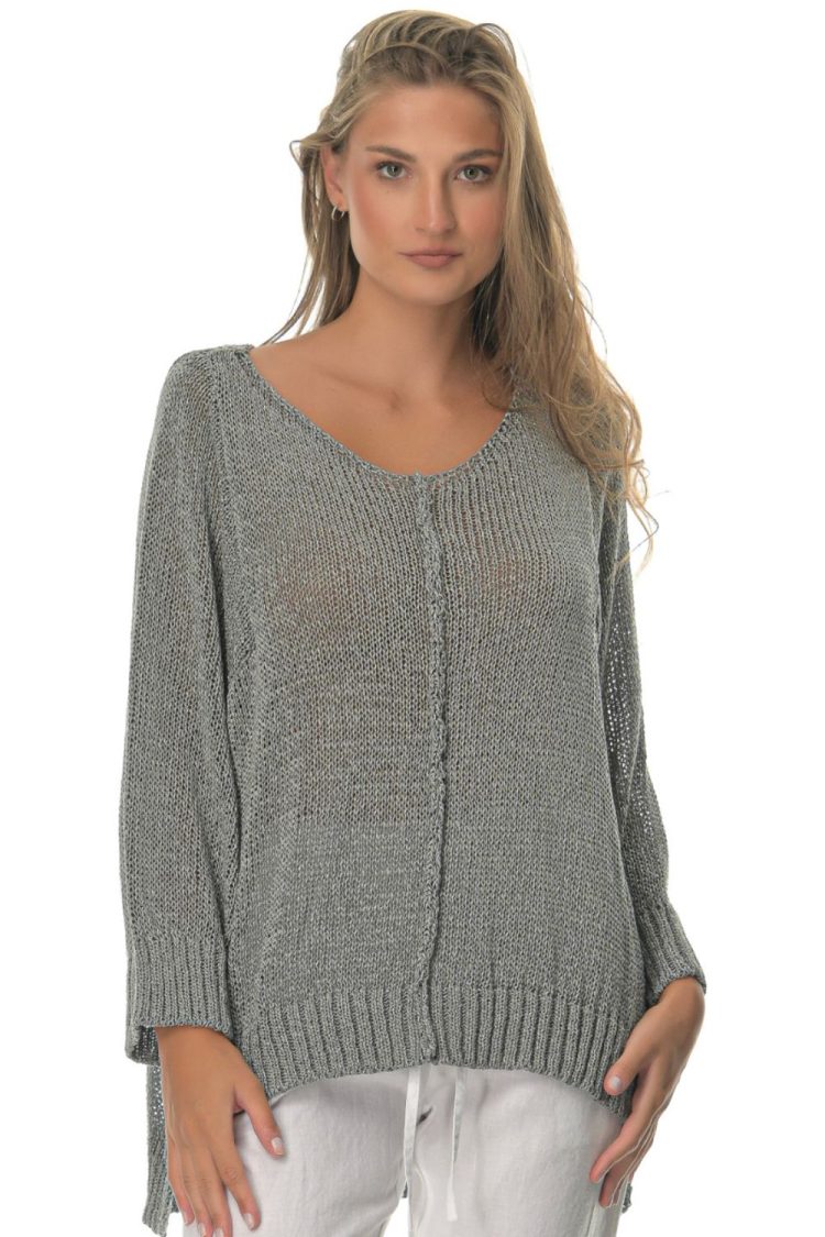 Women's Sweater Silver-My Boutique