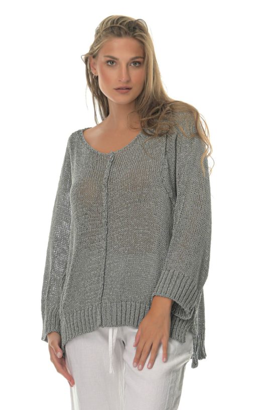 Women's Sweater Silver-My Boutique