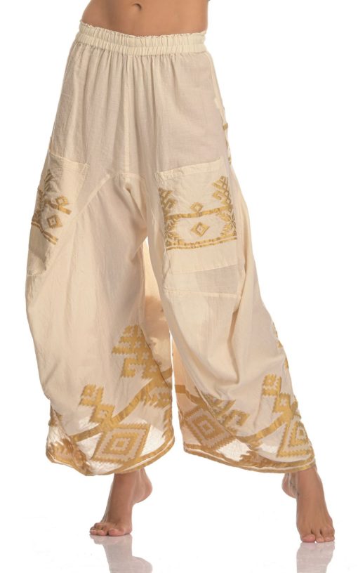 Women's Boho Pants Champane-Gold-My Boutique