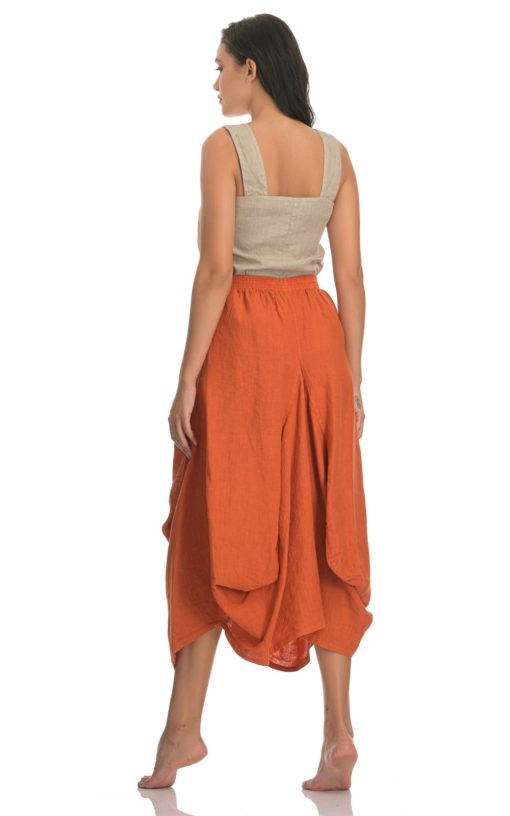 Orange Pocket Skirt-My Boutique