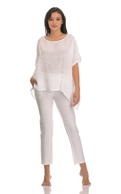 Blouse Women's Oversized White-My Boutique