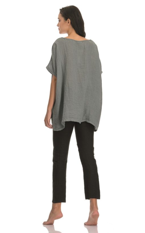 Blouse Women's Oversized Grey-My Boutique