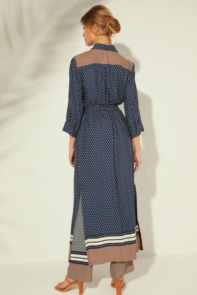 Πουκαμίσα Γυναικεία-Φόρεμα Σεμιζιέ Με Σχέδια-My Boutique
