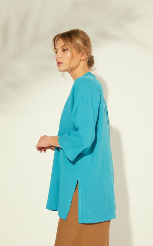 Women's Turquoise Blouse-My Boutique