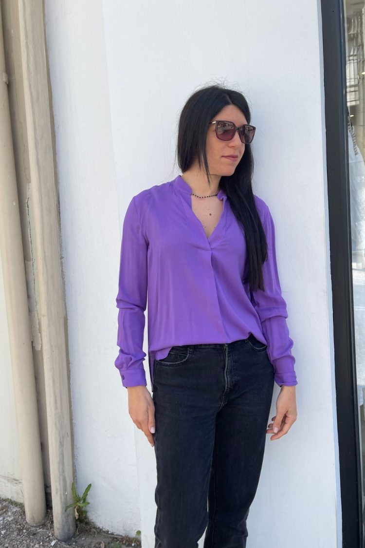 Purple Women's Blouse-My Boutique