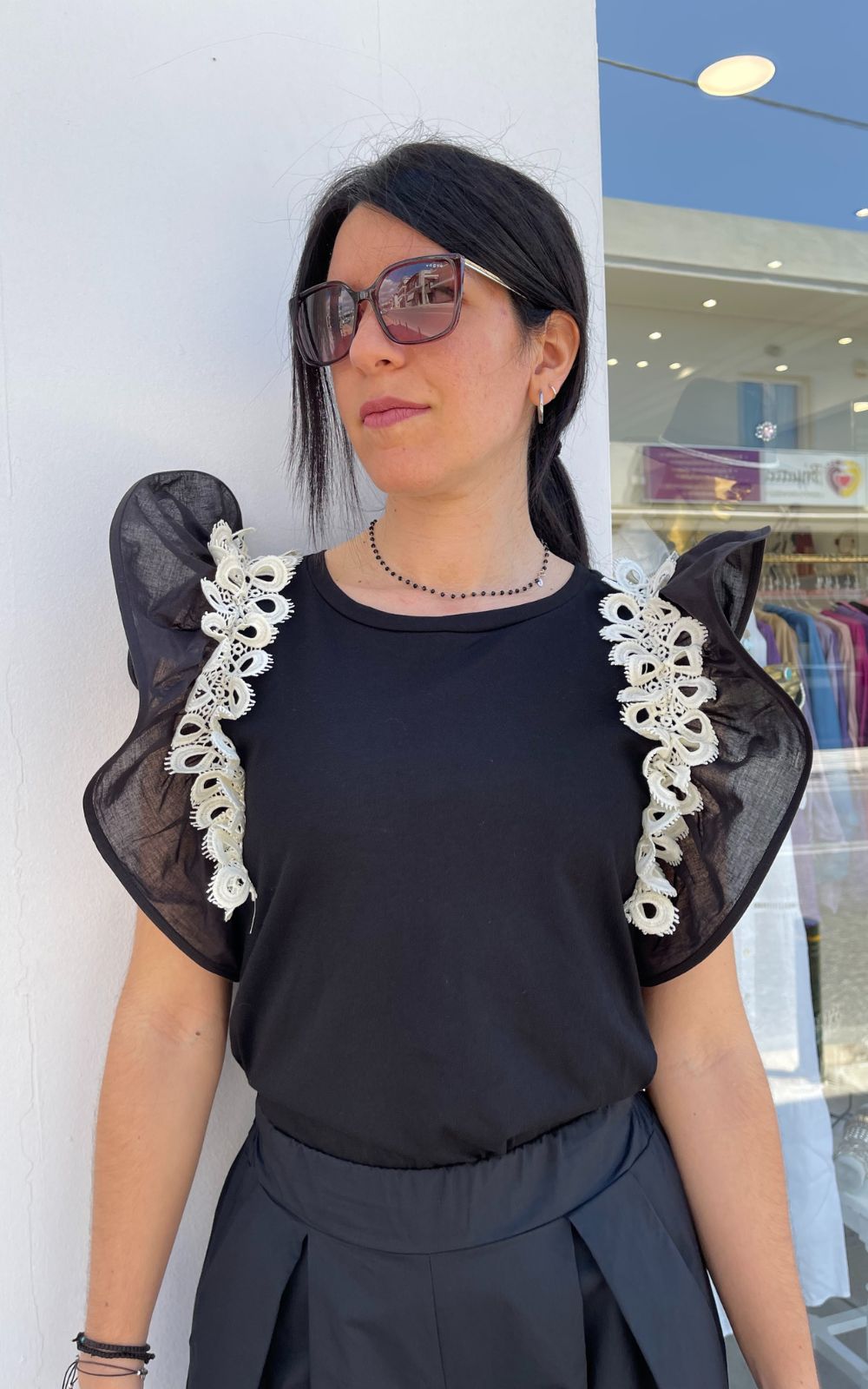 Μπλούζα Γυναικεία Βαμβακερή Με Λεπτομέρειες-My Boutique