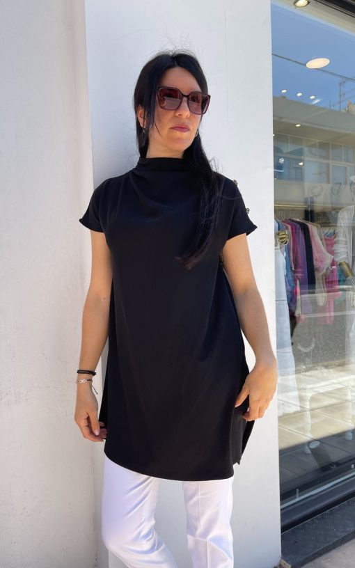 Women's Blouse-Dress Black-My Boutique
