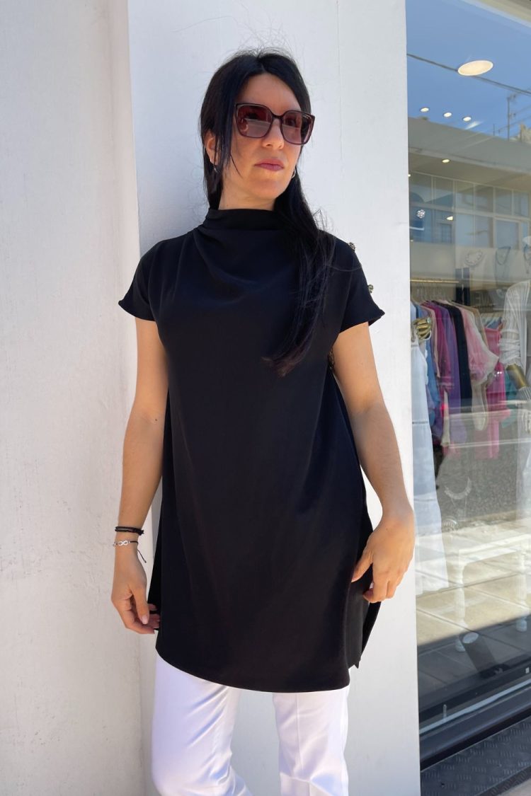 Women's Blouse-Dress Black-My Boutique