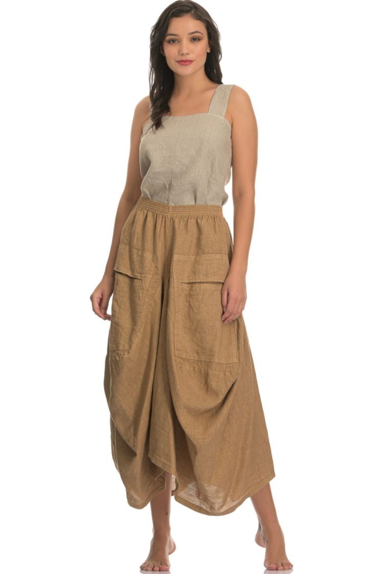 Camel Pocket Skirt - My Boutique