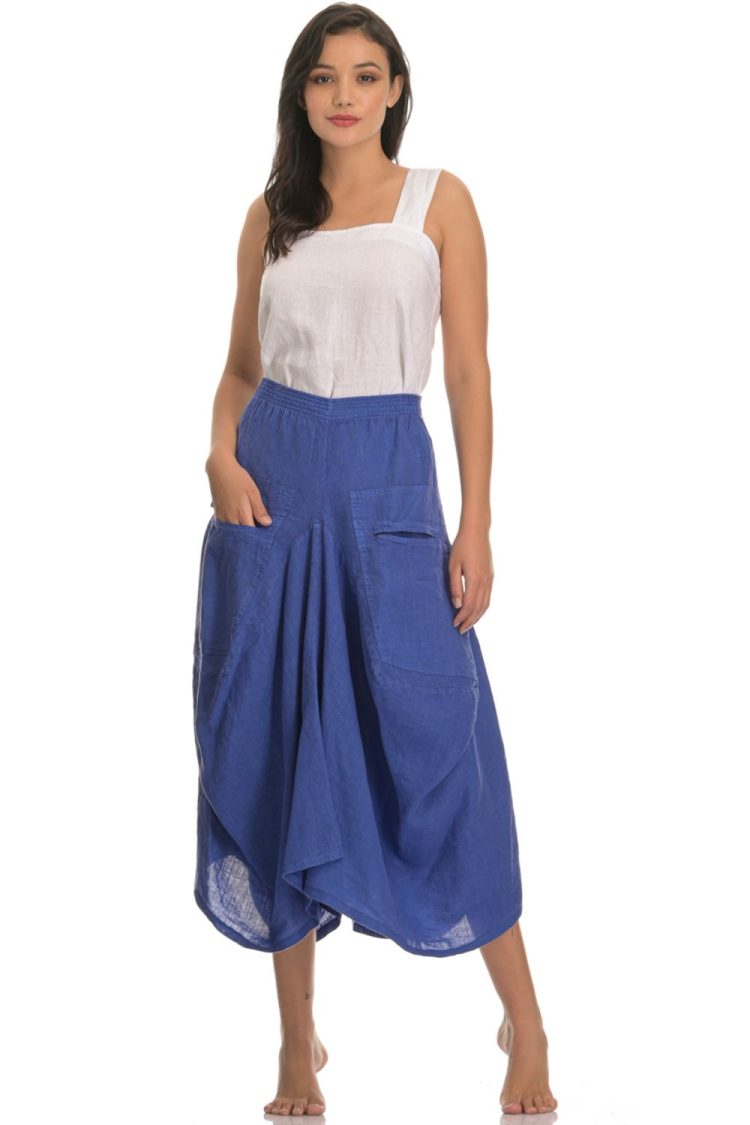 Royal Blue Pocket Skirt - My Boutique