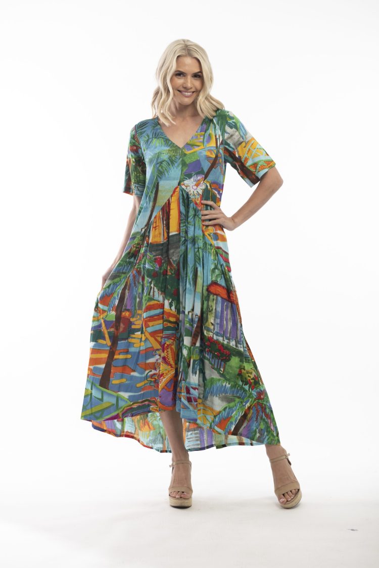 Penglipuran Print Dress-My Boutique