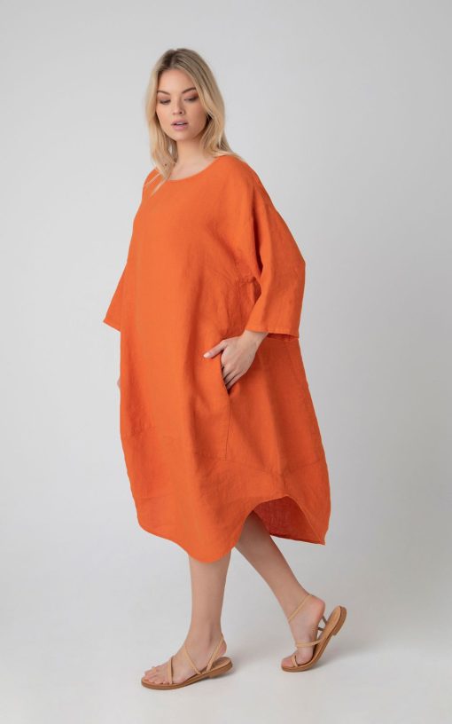 Tulip Orange Dress - My Boutique