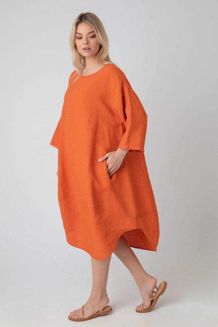 Tulip Orange Dress - My Boutique